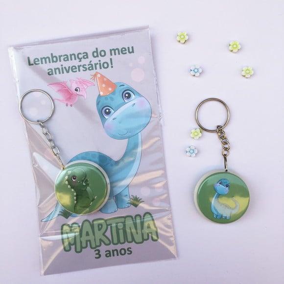 Chaveiro para Lembrancinha Festa Dinossauro