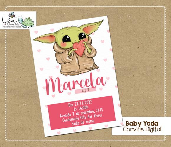 Convite Digital Baby Yoda