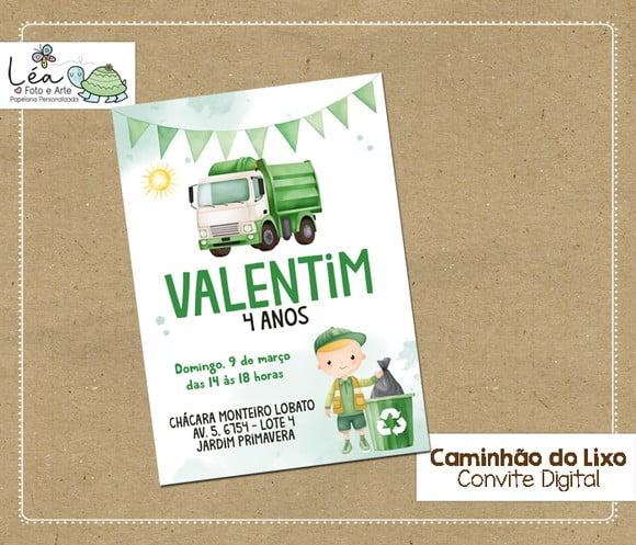 Convite Digital Festa Caminhão do Lixo