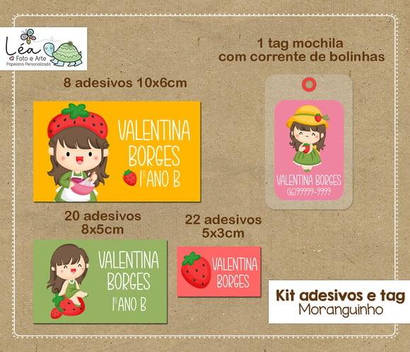 Etiqueta Escolar Moranguinho
