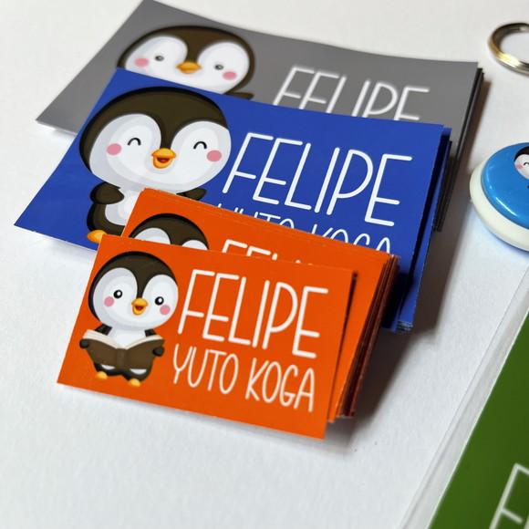 Etiqueta Escolar Pinguim