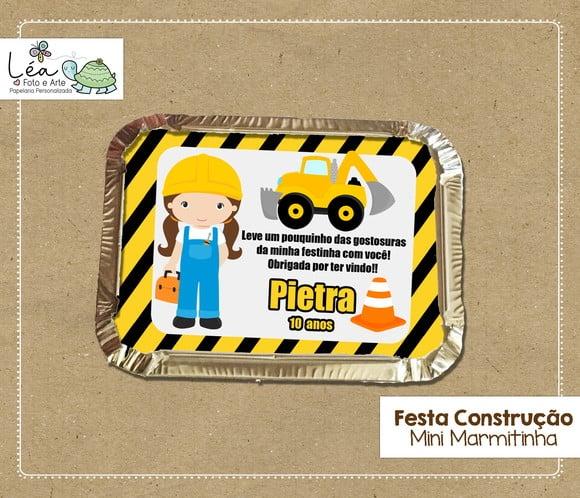 Marmitinha Festa Construção Menina