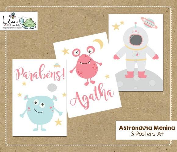 Poster Festa Astronauta Menina