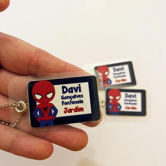 Tag para Mochila Homem Aranha