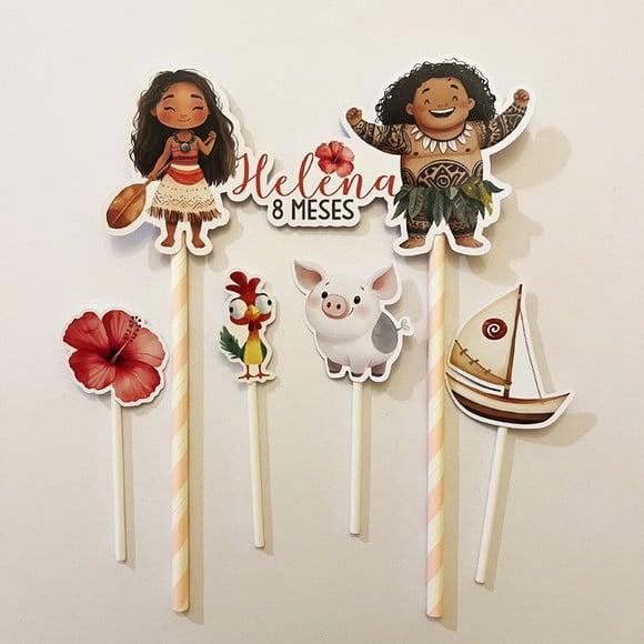 Topo de Bolo Aniversário Moana