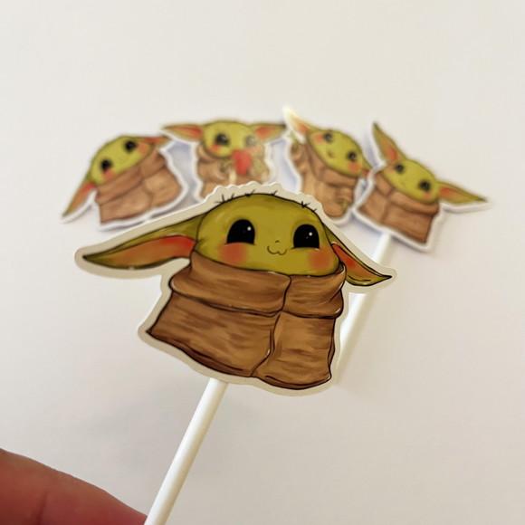 Topo de Bolo Baby Yoda