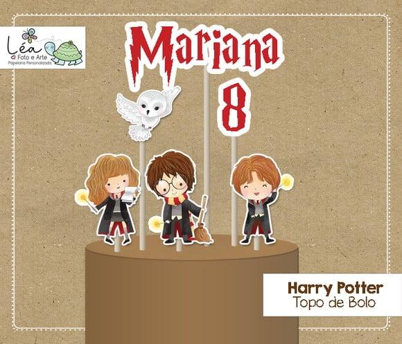 Topo de Bolo Festa Harry Potter