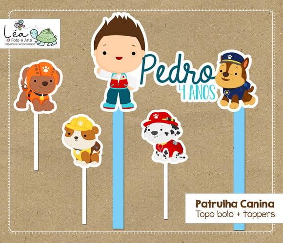 Topo de Bolo Festa Patrulha Canina
