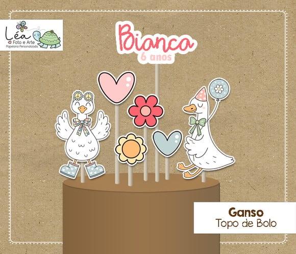 Topo de Bolo Gansos Fofos