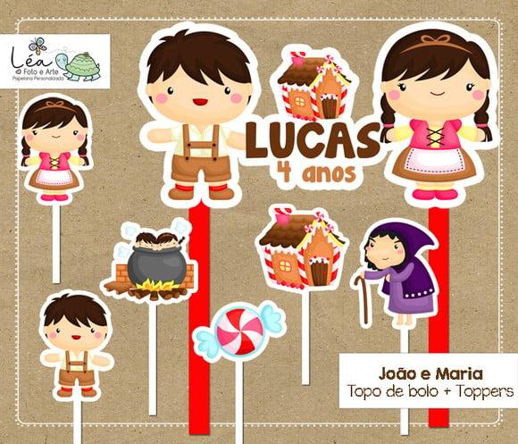 Topo de Bolo João e Maria