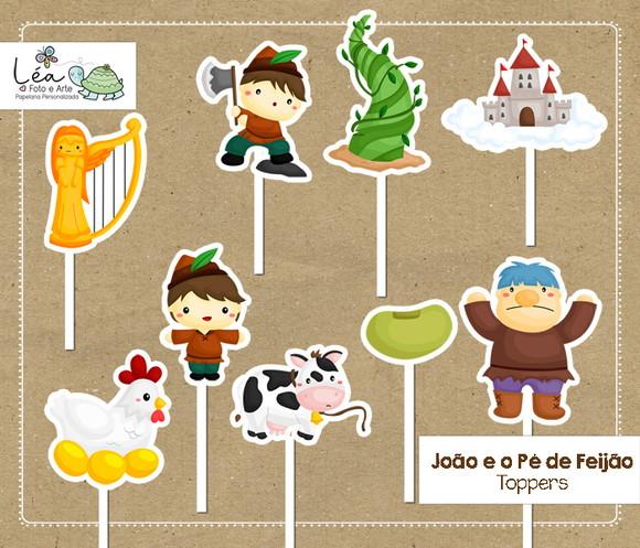Topo de Bolo João e o Pé de Feijão