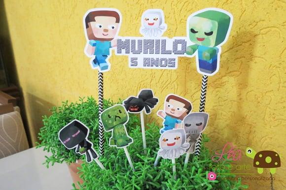 Topo de Bolo Minecraft