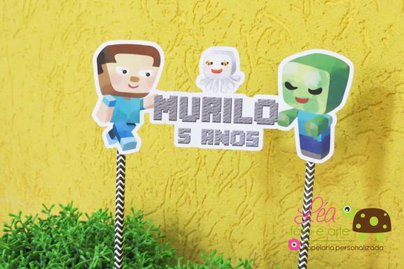 Topo de Bolo Minecraft