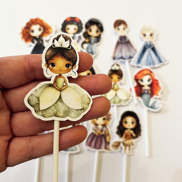 Topper Aniversário Princesas