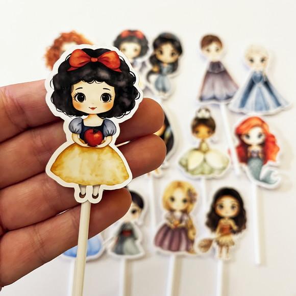 Topper Aniversário Princesas