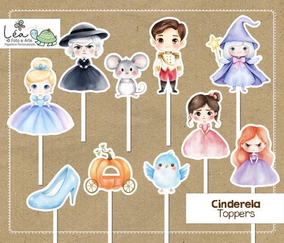 Topper Festa Infantil Cinderela