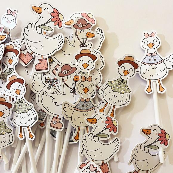 Topper Festa Infantil Gansos