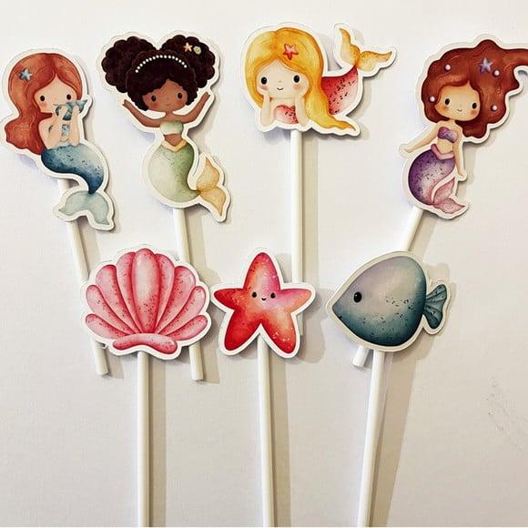 Topper Festa Sereia Aquarela