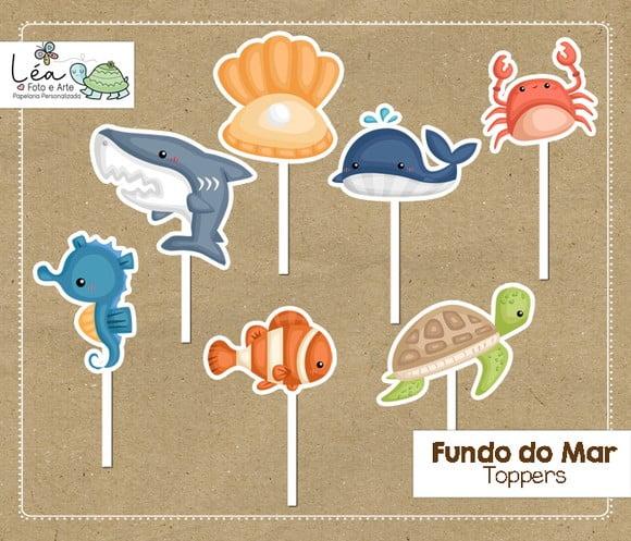 Topper Fundo do Mar