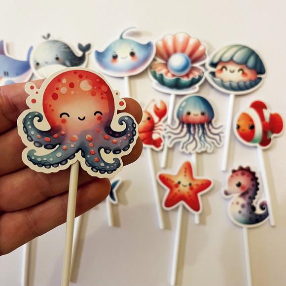 Topper para Docinhos Festa Fundo do Mar