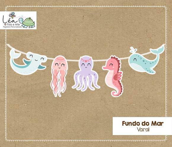 Varal Festa Fundo do Mar Menina