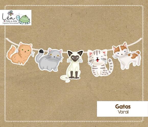 Varal Festa Gatos