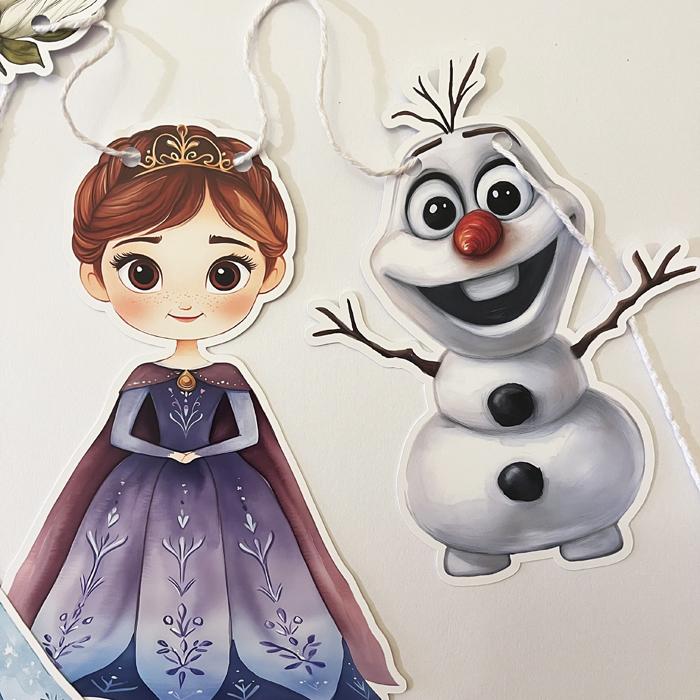 Varal Decorativo Festa Frozen