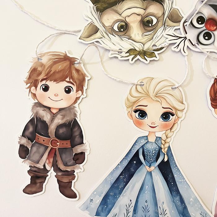 Varal Decorativo Festa Frozen