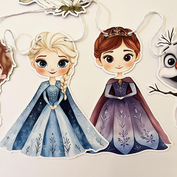 Varal Decorativo Festa Frozen