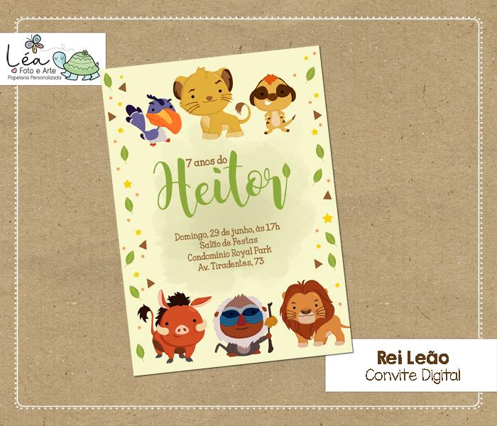 Convite Digital Rei Leão