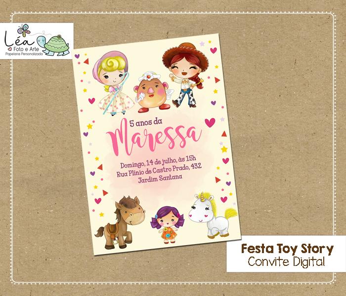 Convite digital Toy Story Menina