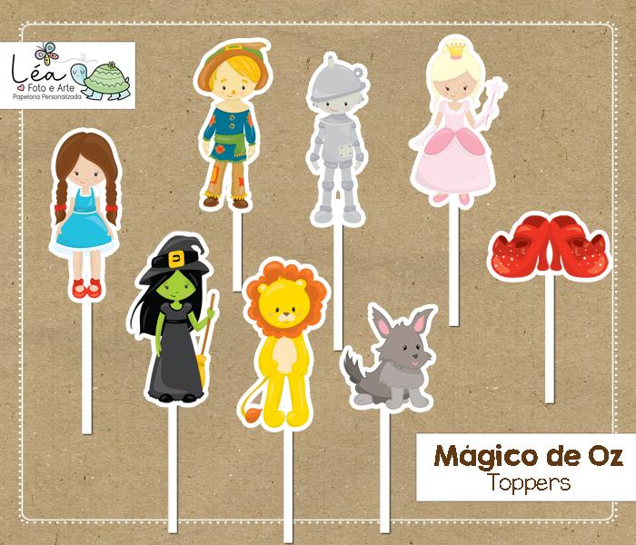 Topper Para Docinhos Mágico de Oz