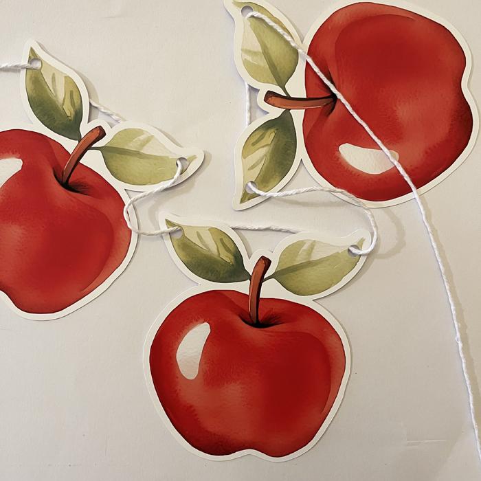 Varal de Maçãs Festa Branca de Neve