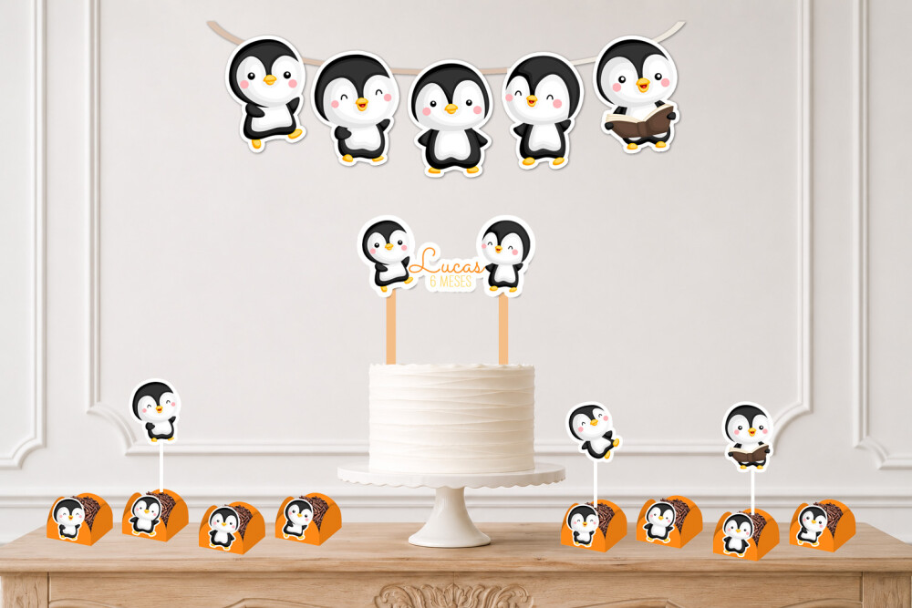 Kit Mesversário Pinguim