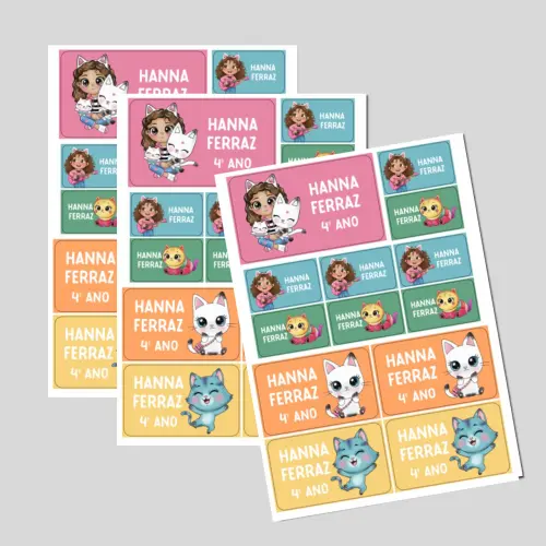 Etiqueta Escolar Casa Mágica da Gabby