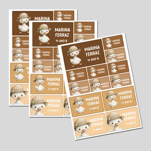 Etiqueta Escolar Gansos