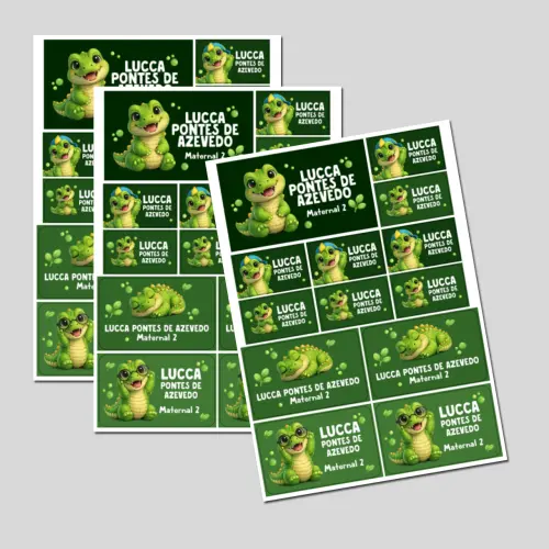 Etiqueta Escolar Crocodilo