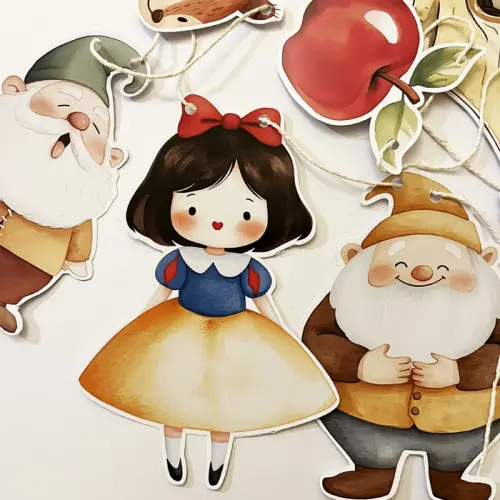 Varal Decorativo Festa Branca de Neve