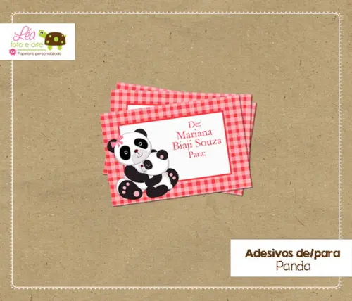 Adesivos De/para Panda
