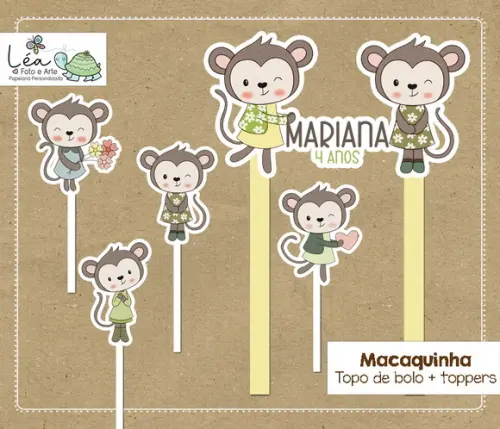 Topo de Bolo Macaquinha