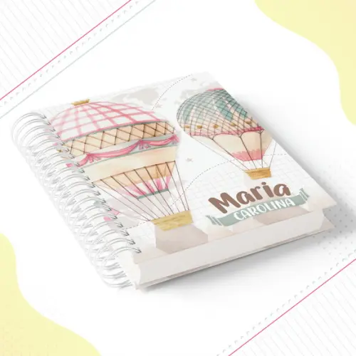 Caderno Balões Menina