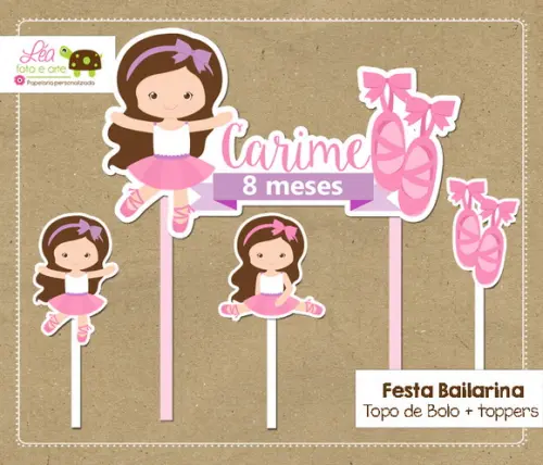 Topo Bolo Festa Bailarina