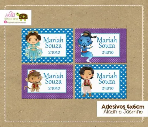 Adesivos Aladim e Jasmine
