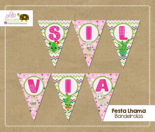 Bandeirola Festa Lhama