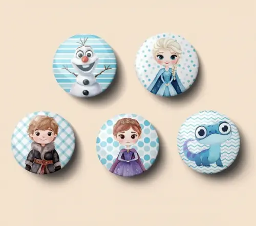 Bottons Alfinete Tema Frozen