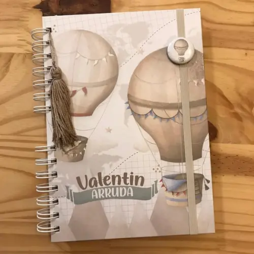 Caderno Balões Menino