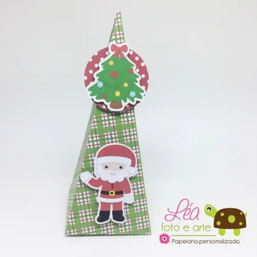 Caixinha Pirâmide - Natal