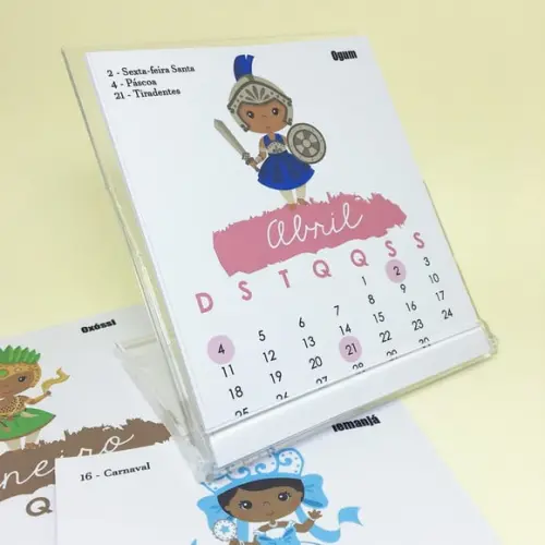 Calendário de Mesa 2026 Orixás