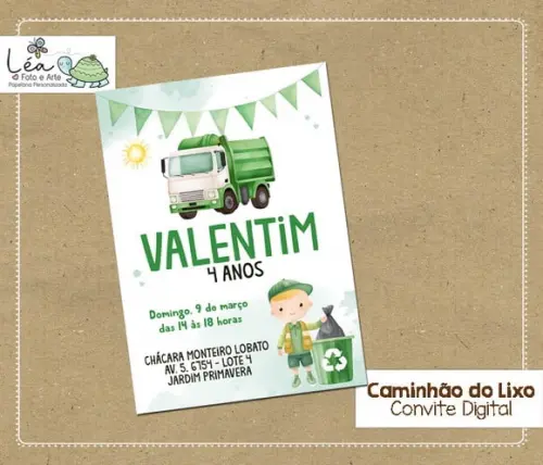 Convite Digital Festa Caminhão do Lixo
