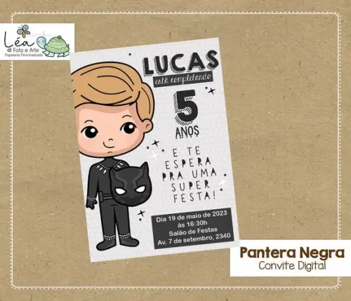 Convite Digital Pantera Negra